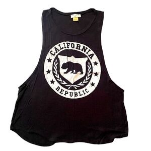 Women's Love J U.S.A Black California Republic Tee-shirt Size Small sleeveless